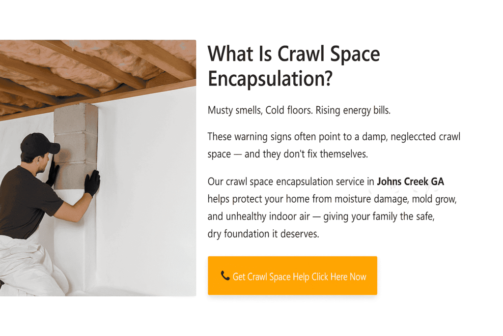 crawl space encapsulation being done